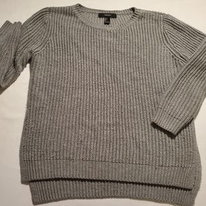 Forever 21 Crew Scoop Neck Gray Sweatshirt size us large